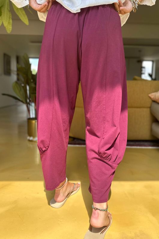 Made in Italy Jo Jo Quirky Classic Cocoon Pant Beetroot
